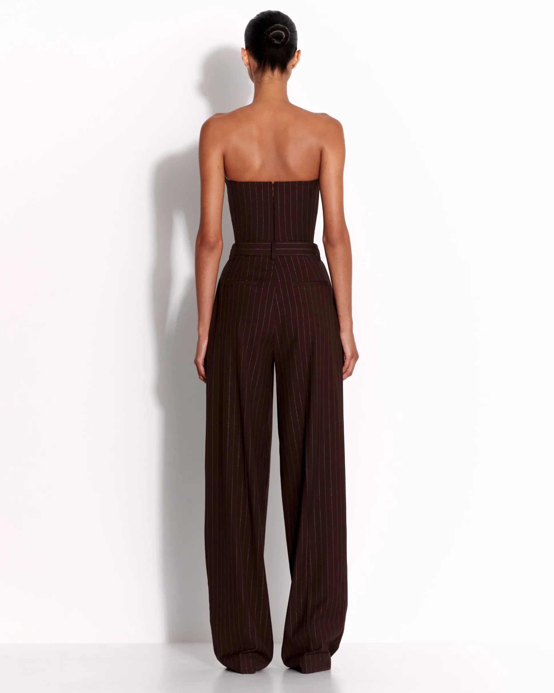 Tailored Trouser in Lurex Pinstripe