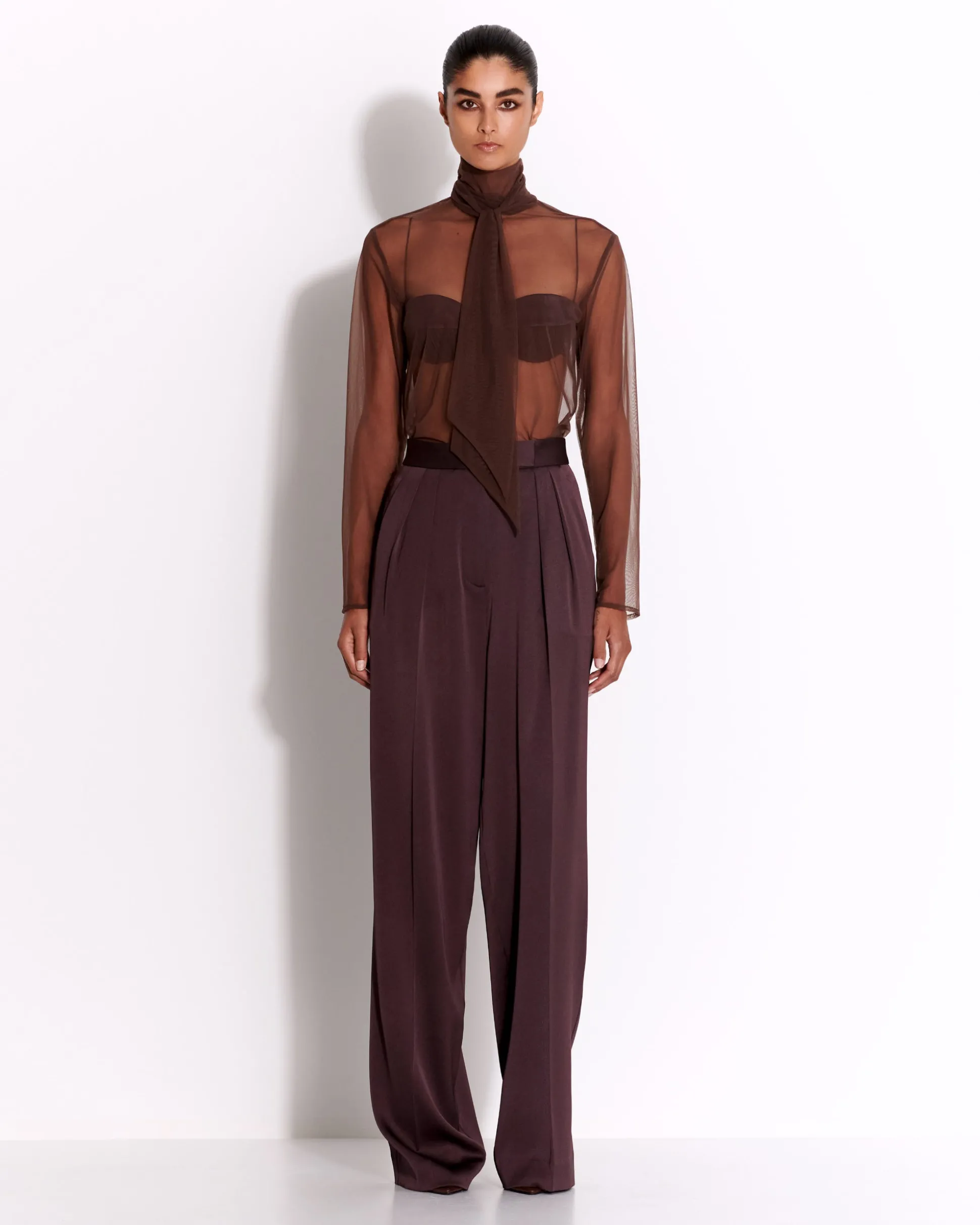 Tailored Trouser in Satin Crepe