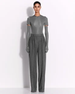 Tailored Trouser in Wool Pinstripe