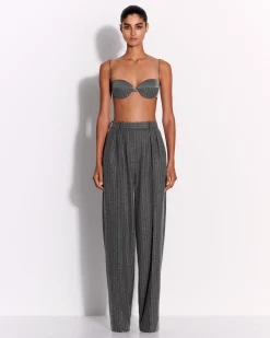 Tailored Trouser in Wool Pinstripe