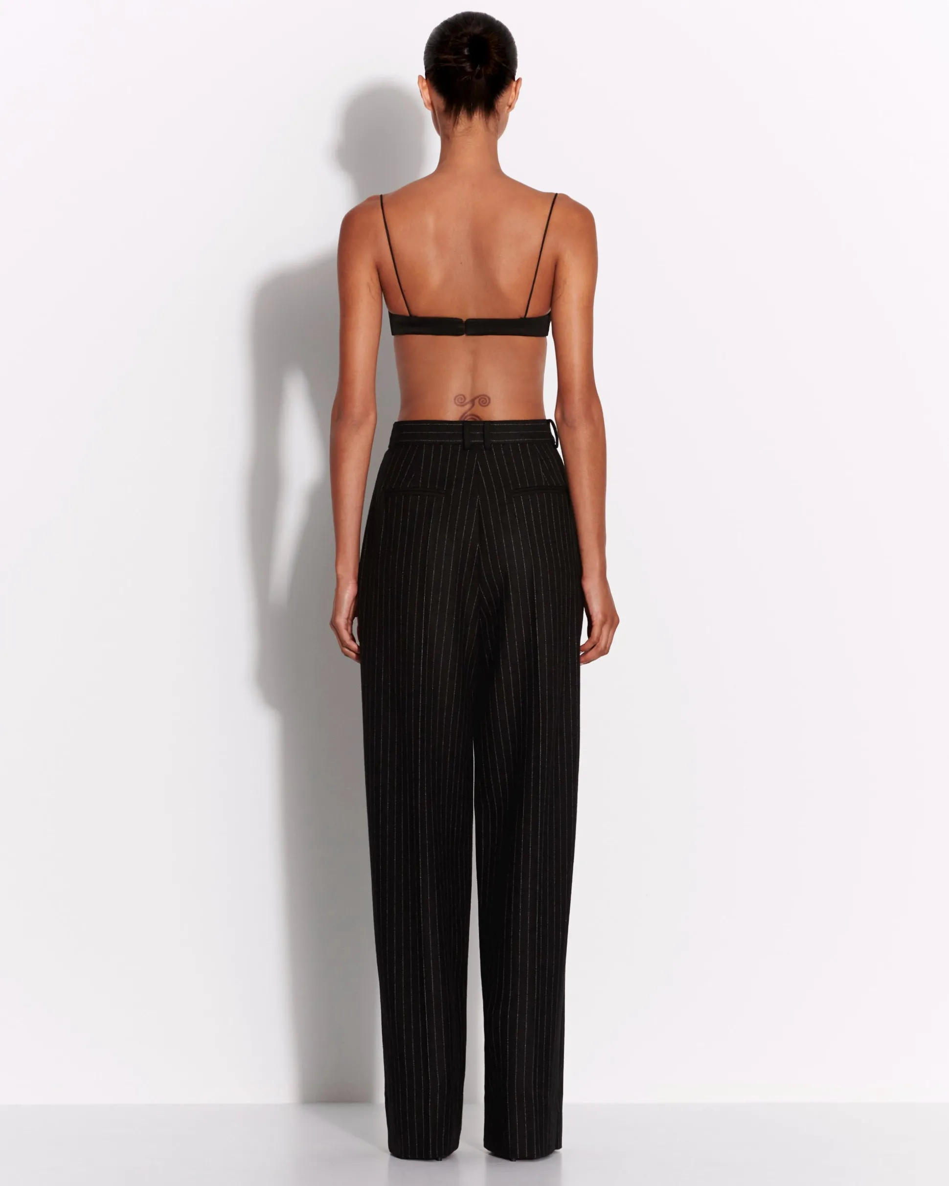 Tailored Trouser in Wool Pinstripe