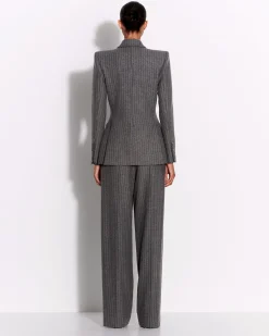 Tailored Trouser in Wool Pinstripe