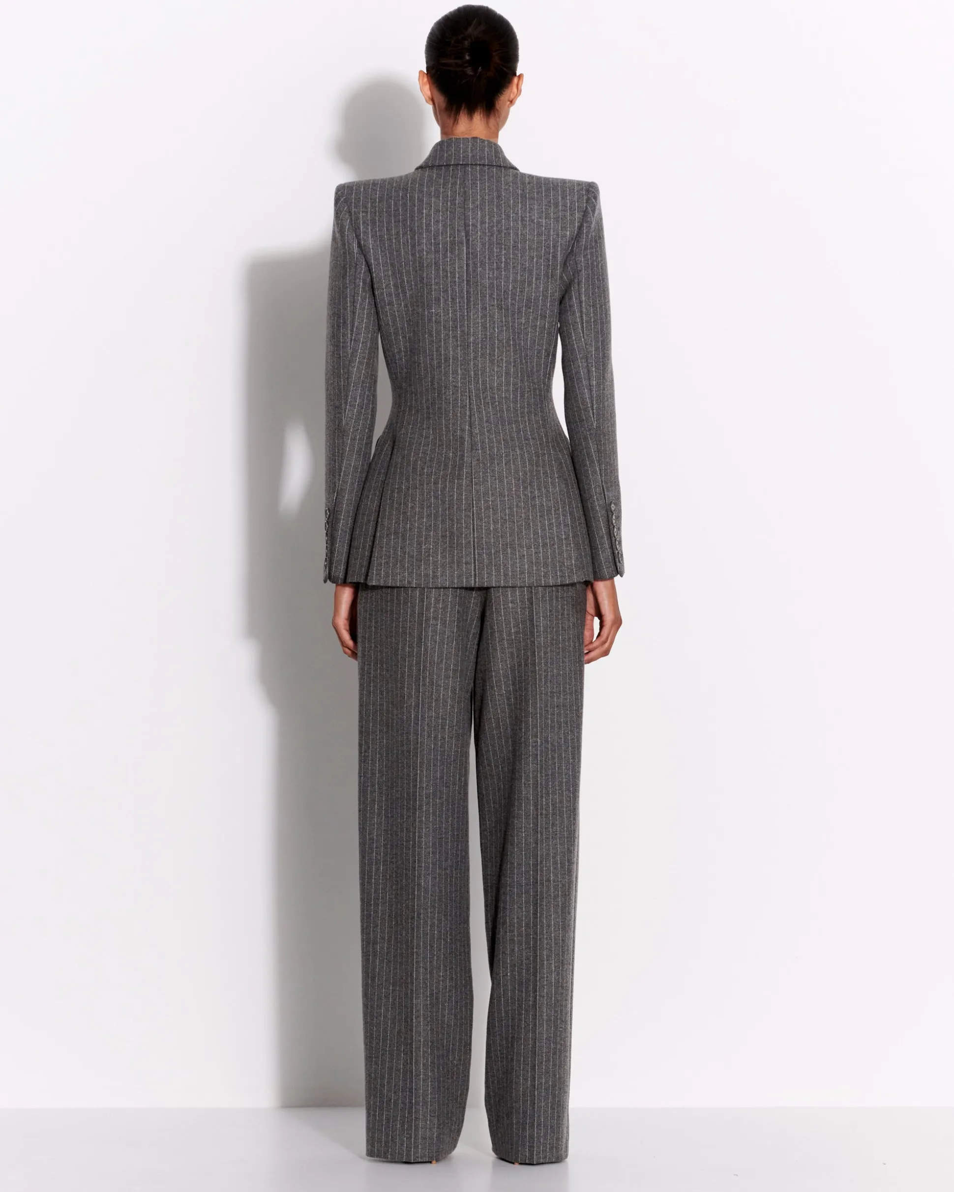 Tailored Trouser in Wool Pinstripe