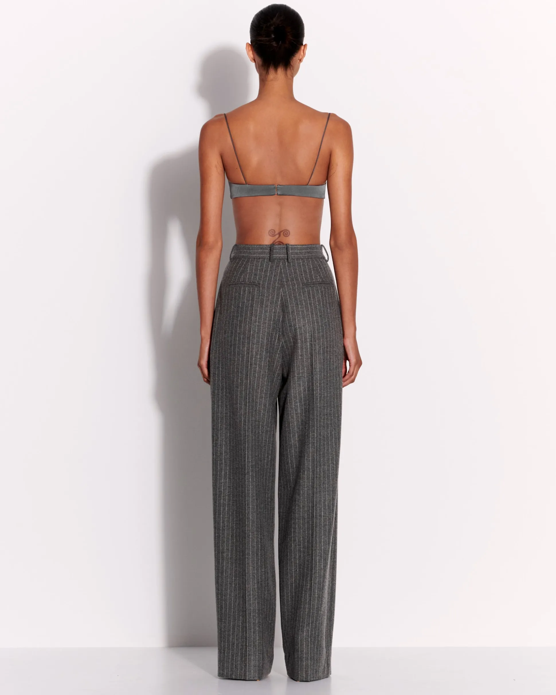 Tailored Trouser in Wool Pinstripe