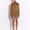 Tie Shirt in Satin Crepe